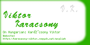 viktor karacsony business card